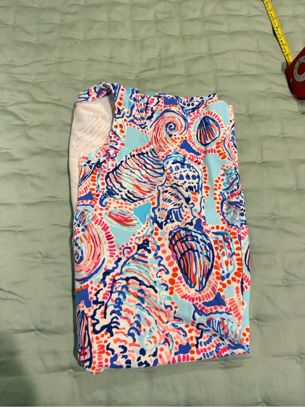 Lilly Pulitzer Women's Shell-Print Cover Up Dress in Aqua Multi GUC